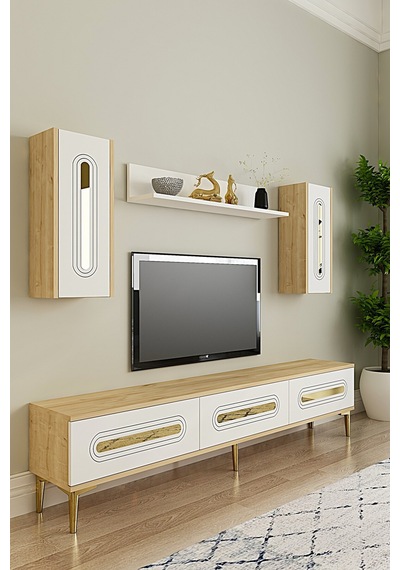 Tvr1804dbg - Rany Tvr180 Ünitesi Takım Safirmeşe-beyaz-gold 180cm
