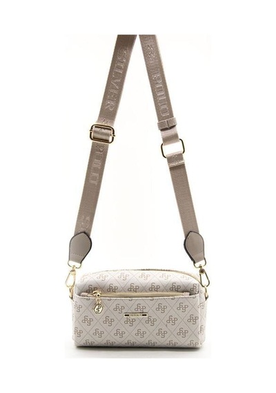 Silver Polo Sp1142 Kadın Çapraz Çanta Monogram Bej-kum
