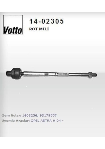 VOTTO 14-2305 Rot Mili Astra G 98-04 Astra H 04- Zafira 283Mm