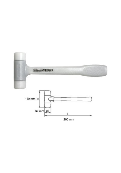 Narex 875152 Antireflex Geri Tepmesiz Plastik Çekiç 290 Mm