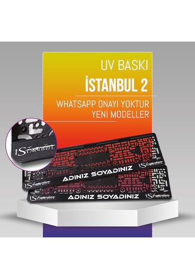 İstanbul 2 Plakalık, 2 Adet Premium Uv Baskı, Plakalıkhane