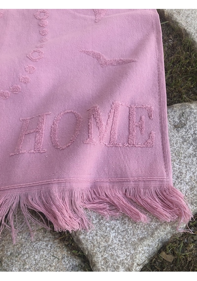 Plaj Havlusu Jakarlı 70x140 Cm Pembe