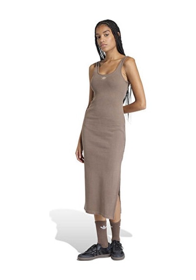 Adidas Ess Rib Dress Kadın Günlük Elbise Ke3167 Kahverengi