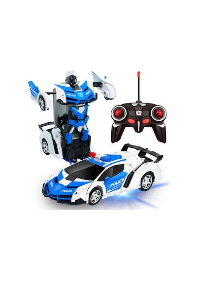 Uzaktan Kumandalı Transformers Robota Dönüşen Araba Ferrari Polis