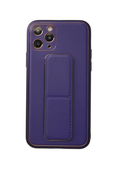 Apple iPhone Uyumlu 11 Pro Kılıf Coco Deri Standlı Kapak - Mor Diğer