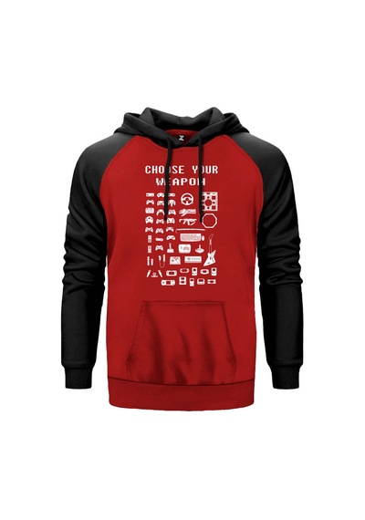 Choose Your Weapon Gri Renk Reglan Kol Sweatshirt