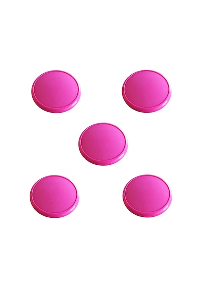 5 Adet Çocuk Odası Tekli Düğme Mobilya Kulp Çap 55 Mm Pembe