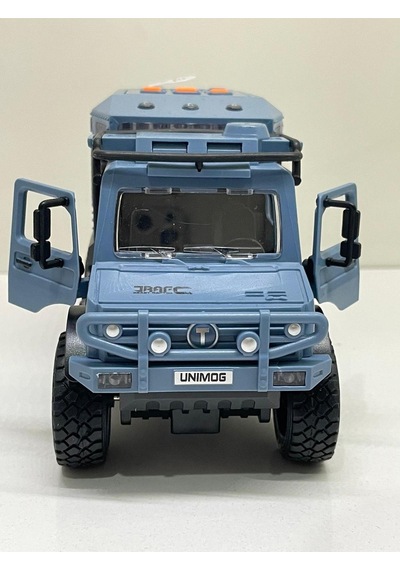 Scowetto Sürtmeli Işıklı Müzikli Off Road Karavan Açılabilir Kapılar 18 Cm Müzikli Of Road Karavan - Mavi