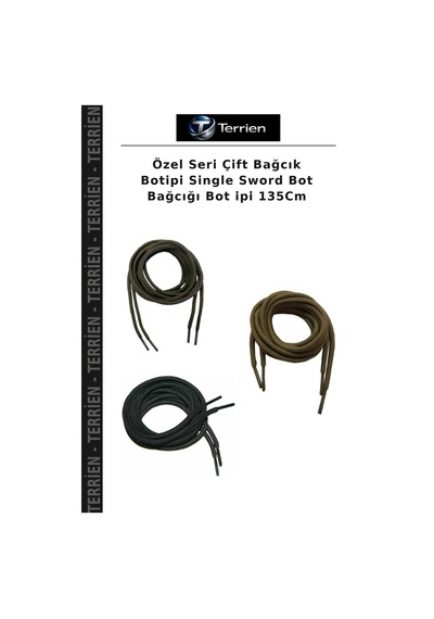 Terrien Özel Seri Çift Bağcık Botipi Single Sword Bot Bağcığı Bot İpi 135cm Çok Renkli