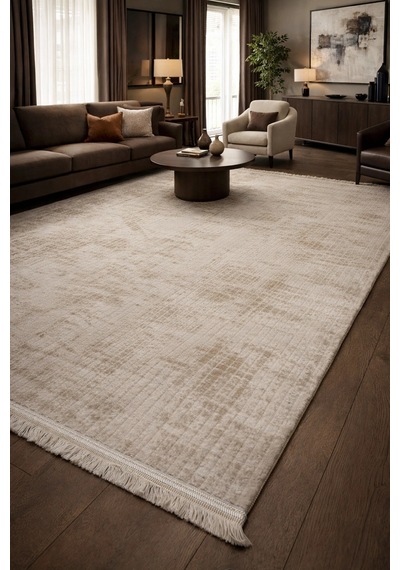 Hoom Rugs Nita 1208 Bej Modern Makina Halısı Bej