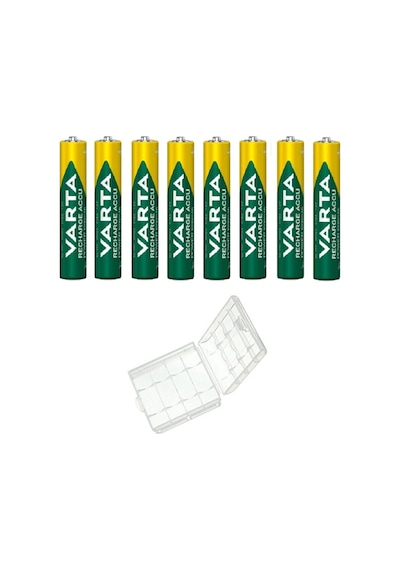 Varta 5703 1000 mAh AAA Ni-MH Şarj Edilebilir İnce Kalem Pil 2 x 4'lü + Pil Kutusu