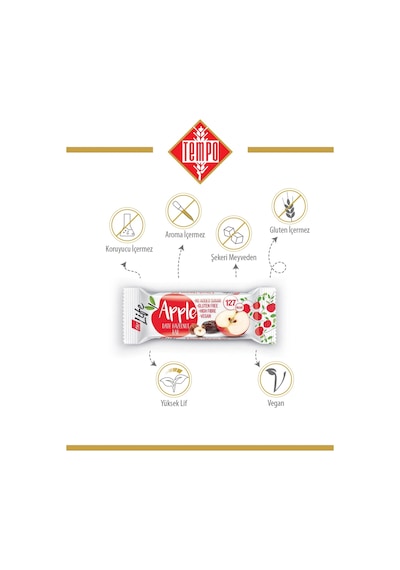Elma Hurma Fındık Bar 30 G X 12 Adet