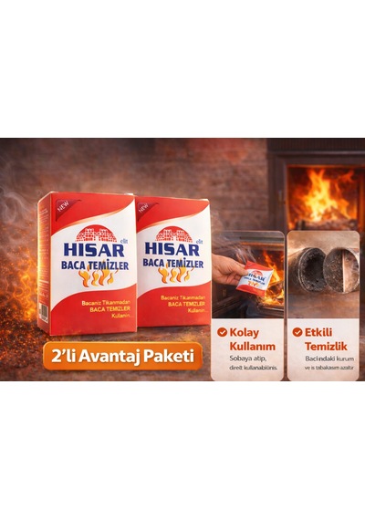 Hisar Elit Baca Temizleyici Soba Ve Şömine İçin Kurum Temizleme Ürünü 2 Adet