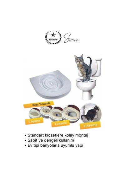 Kedi Kedi Klozet Alıştırma Seti Wc Uyumlu Kum Kabı Tuvalet Eğitim Aparatı Yavru & Yetişkin İçin