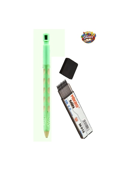 Başlangıç Üçgen Ergonomik Yapılı 2.0 Mm Kalın Uçlu Uçlu Kalem Seti 1 Kalem + 1 Uç A.yeşil