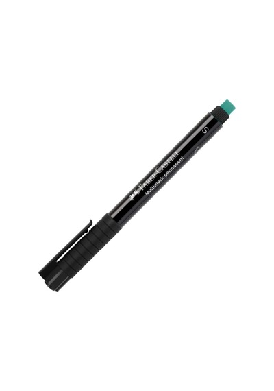 Faber-castell Süper İnce Uçlu S Yeşil Asetat Kalemi - Permanent, Silinmez, Suya Dayanıklı - 10 Adet Toptan Paket
