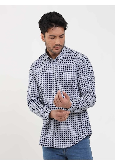 Dufy Lacivert Erkek Slim Fit Puantiyeli Brent Düğmeli Yaka Uzun Kol Gömlek - 104349-lacivert Lacivert Dufy Lacivert Erkek Slim Fit Puantiyeli Brent Düğmeli Yaka Uzun Kol Gömlek - 104349-lacivert Lacivert