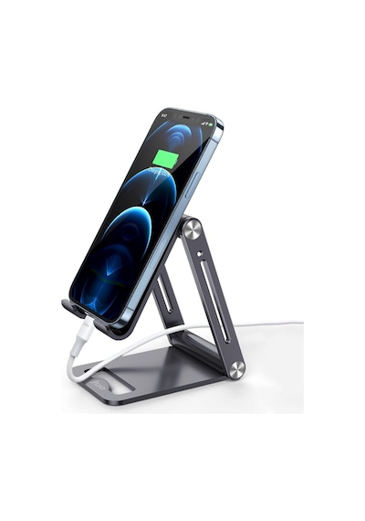 Juo Alüminyum Katlanabilir Metal Masaüstü Telefon Tutucu Standı Uzay Grisi