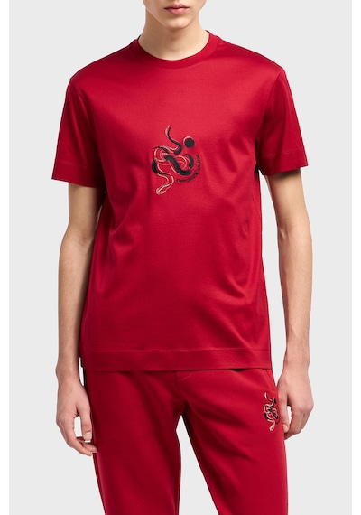 Emporio Armani Erkek T Shirt Em001702 Af10017 U5078 Kırmızı Kirmizi Kırmızı