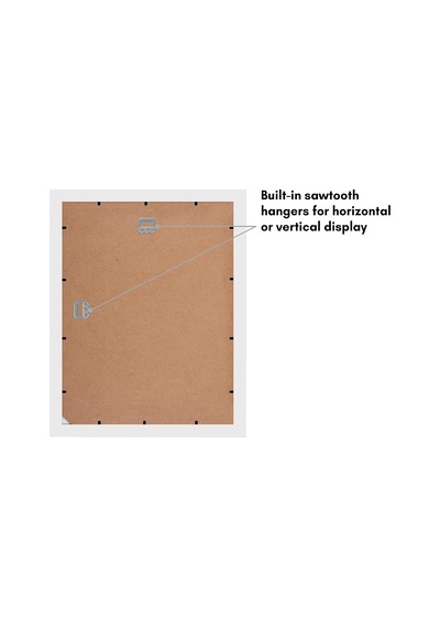 Lexroo - 28cm X 36cm White Wood Picture Frame With Glass Front