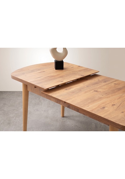 Kelebek Gizli Kaşıklıklı Açılır Mdf Masa Mutfak,salon,yemek Odası Masası 80x140 Cm Ceviz