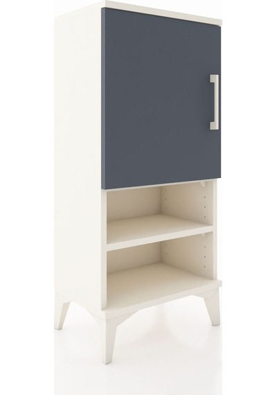 Arges Komodin 3 Raflı Tek Kapaklı 44x30x96 Aytaşı-antrasit Aytaşı