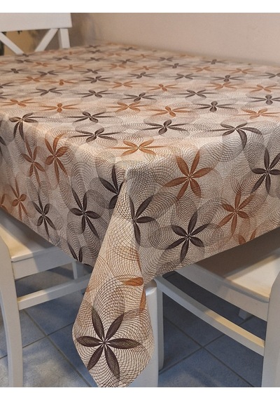 Elyaflı Pvc Muşamba - Desenli Silinebilir Masa Örtüsü Gri Mrl110 140 X 240