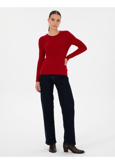 Pierre Cardin Kadın Kırmızı Kazak /triko 50316334-vr030 Kırmızı
