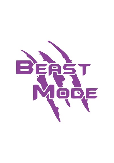 Beast Mode Sticker 17x17 Cm Mor