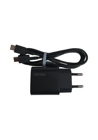 Kensa 3.0A 25W Type-C Hızlı Şarj Aleti Seti Siyah