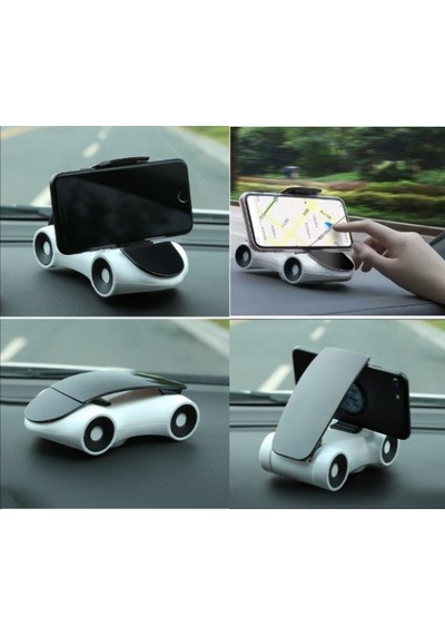 360 Derece Dönebilen Ayarlanabilir Araç İçi Telefon Tutucu Araba Uyumlu Siyah