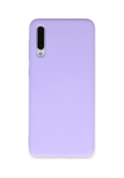 Samsung Galaxy A50 Uyumlu İçi Kadife Lansman Tasarım Silikon Telefon Kılıfı Lila