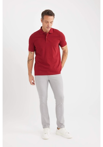 DeFacto Yazlık Chino Kanvas Dokulu Pantolon Slim Fit Dar Kesim Cepli Dar Paça T1055AZ25SPGR169