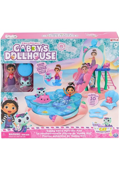 6067878 Gabbys Dollhouse Gabby Ve Mercat Purr-ific Havuz Oyun Set