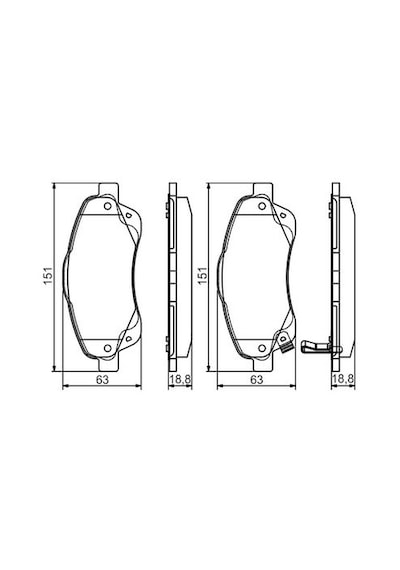 Toyota Corolla 1.6 Verso 2004-2009 Bosch Ön Balata Netpar23480