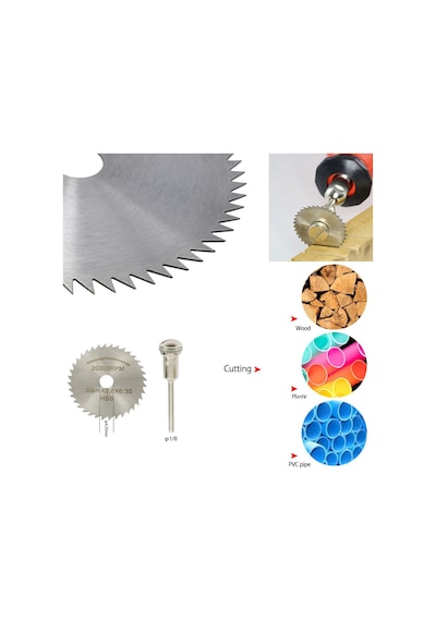 Mini Daire Testere Mandrel Bağlantı Mili Ahşap Plastik Kesme Disk