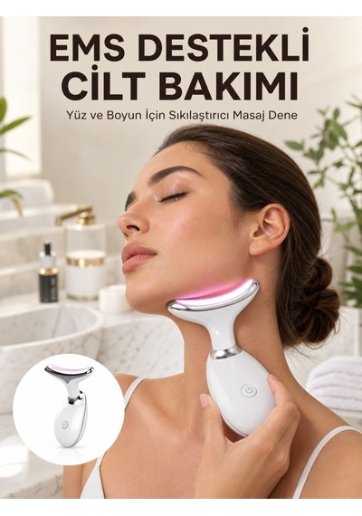 Cilt Yenileyici Şarjlı Güzellik Aleti Pozitif/negatif İyon, Titreşimli Masaj Ve Kırmızı-mavi-yeşil Işıkla Yeni Nesil