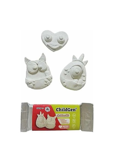 Childgen Hava İle Kuruyan Beyaz Modelleme Kili 250 Gram 0.05.01.344