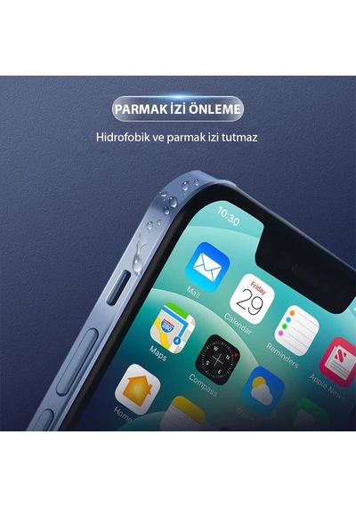 Ally iPhone Uyumlu 15 Pro Hidrojel Hayalet Yan Alt Üst Kaplama Koruyucu Film- 5775