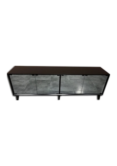 TV Sehpası Modern Konik Aynalı Parlak Gri modern tarz Kayın Torna retro ayak 160 cm El Yapım TV Sehpası Modern Konik Aynalı Parlak Gri modern tarz Kayın Torna retro ayak 160 cm El Yapım
