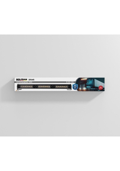 Wolfram Yuvarlak Led İkazlı Tepe Lambası 14 Fonksiyonlu E Belgeli 10/30v 18w-45cm