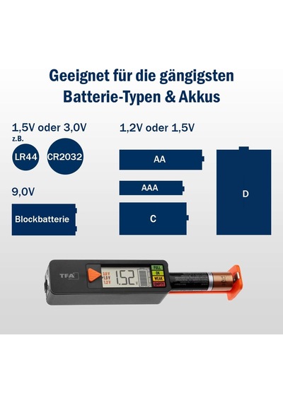 Lexroo Dostmann Pil Test Cihazı Batterycheck, 98.1126.01, Piller Ve Aküler İçin, Düğme Pil, Blok Pil
