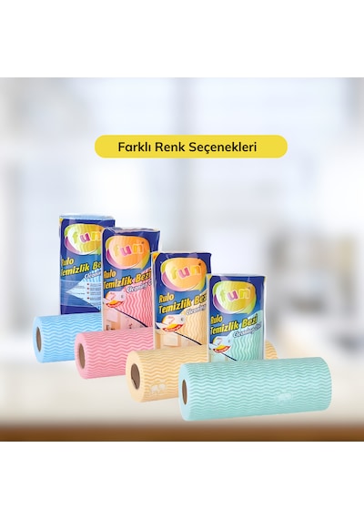 Fun Hassas Temizlik Bezi Perfore 30 Yapraklı Rulo - Sarı Renk - 1 Paket Sarı