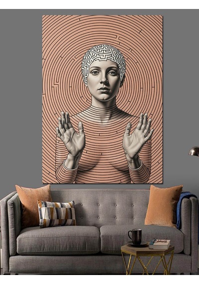 Desenli Vücut Sanat Eseri Dekoratif Kanvas - Mdf Ahşap Tablo
