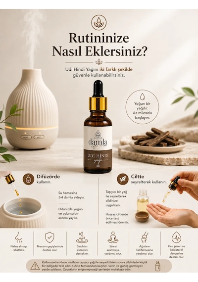 Biodamla Natural Udi Hindi Yağı 50 Ml