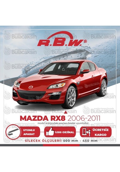 Rbw Mazda Rx8 2006-2011 Ön Muz Silecek Takımı
