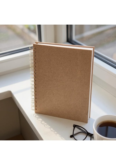 Çizgili Spiralli Not Defteri, A4 Boyut 21x29,7 Cm , 120 Yaprak 240 Sayfa , 90gr. Ivory Kağıt, Ofis İçin İdeal K Çok Renkli