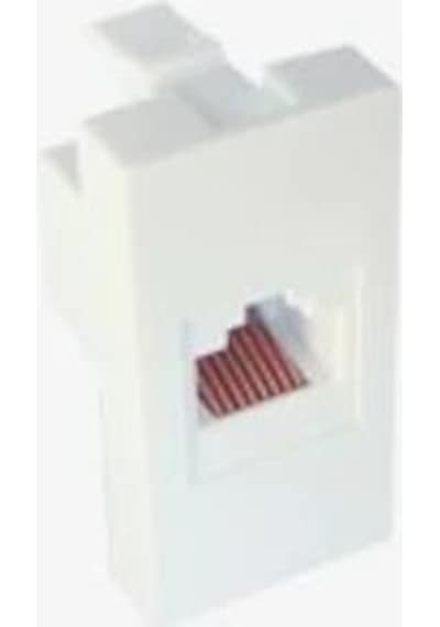 22.5x45 Cat. 6 Rj45 Keystone Dişi - Dişi Priz Modülü Beyaz