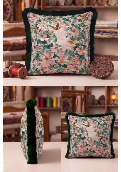 Çiçek Desenli Kuş Motifli Saçaklı Yastık Kılıfı-romantik Bahçe Boho Lacivert Püsküllü Kırlent Kılıfı Sessiz Sahil Aura Çiçek Desenli Kuş Motifli Saçaklı Yastık Kılıfı-romantik Bahçe Boho Lacivert Püsküllü Kırlent Kılıfı Sessiz Sahil Aura