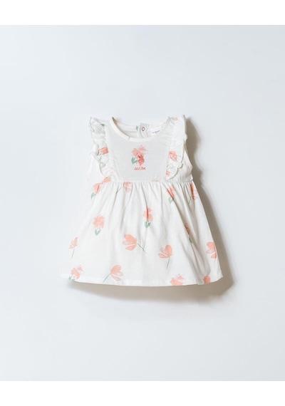 U.S. Polo Assn. Kız Bebek Elbise Beyaz-pudra-2267 Beyaz